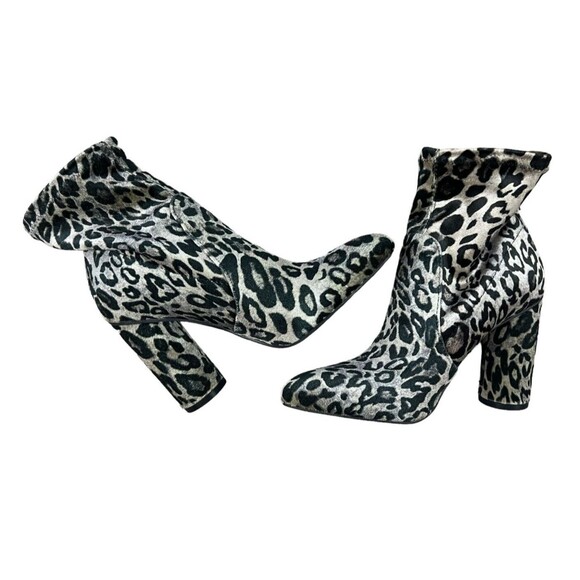 A New Day Norma Velvet Mid-Calf Sock Boots Booties  Size 6  NWOB  Leopard - Picture 1 of 5